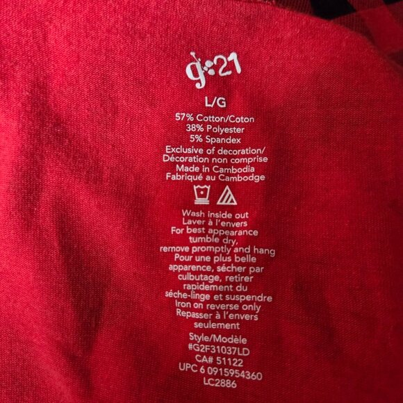 Y2K Red Black Plaid Tank Top Size L Punk Emo Grunge 2000s - Picture 10 of 10